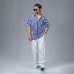 پیراهن آستین کوتاه راه راه